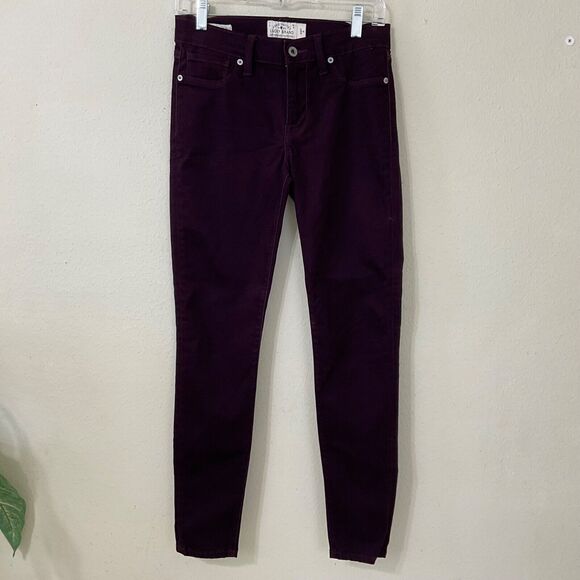 Lucky Brand Velour Jeans women’s size 4/27 Burgandy Goblin Core, Whimsgoth Punk - Picture 1 of 14